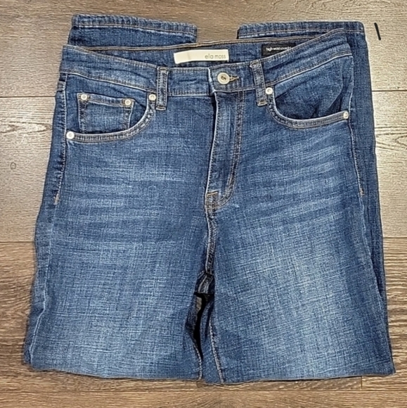 ❤ ELLA MOSS ANTHROPOLOGIE HIGH WAIST STRAIGHT LEG CROP JEANS 12 (31) - Picture 5 of 7